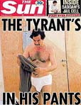 Saddam in underpants