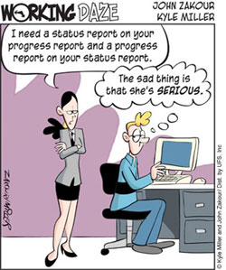 Status and Progress Reports Comic